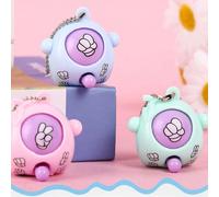 Lot De 2 Pendentifs De Porte-Clés Délicats Et Amusants, Mini Appareil Mora, Jeu De Devinettes, Rock, Ciseaux En Papier, Jouet, ¿Uf Rond