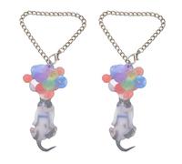 Lot de 2 pendentifs décoratifs à Suspendre en Forme de Chat - Décoration de Voiture vive et Mignonne avec Ballon coloré pour décorer Les Sacs à Dos, Sacs à Main - Matériau ABS 32