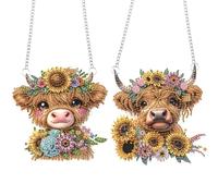 Lot de 2 pendentifs en forme d'animal en forme d'animal avec strass | Lot de 2 pendentifs en forme d'animal de dessin animé en forme d'animal de dessin animé en strass pour fenêtre GH2015 (SY023)