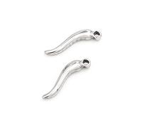 Lot de 2 pendentifs en forme de corne porte-bonheur en acier inoxydable 201 de Vintageparts pour fabriquer ses propres bijoux.