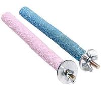 Lot de 2 perchoirs à oiseaux en bois pour cage à perroquet, surface poncée pour perruches, pinsons