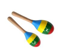 Lot de 2 percussions à main en bois naturel pour créer un son unique à des fins éducatives et instruments préscolaires joyeux
