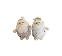 Lot de 2 PERE NOEL Décorations De Sapin en peluche à Suspendre