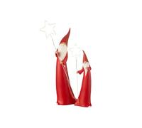 Lot de 2 Pères Noël à LED "Étoile" 51cm Rouge G