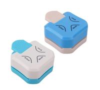 Lot de 2 Perforatrice d'Angle, Arrondisseur d'Angle 3 en 1 pour Papier (R4mm, R7mm, R10mm) Perforatrice Craftelier Coin Décoratif pour Cartes Scrapbooking et Loisirs Créatifs (Bleu, Blanc)