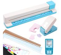 Lot de 2 perforatrices à 30 trous et perforatrices pour feuilles volantes | Perforatrice multi-trous portable à pousser à la main pour journaux, cahiers, albums de scrapbooking