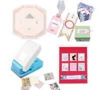 Lot de 2 perforatrices et perforatrices 4 en 1 pour timbres d'affranchissement rectangulaires de 1 x 0,20,3 cm, perforatrices à papier pour travaux manuels, scrapbooking, fabrication de cartes