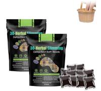 Lot de 2 perles de bain de pieds détoxifiantes à base de plantes - Perles de bain de pieds détox à base de plantes - Perles de bain de pieds détox à base de plantes