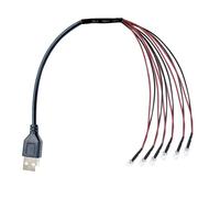 Lot de 2 perles LED USB, mini veilleuse/lampes pour éclairage intérieur, décoration de maison de poupée, kit de diorama, diode LED ronde 3 mm/5 mm (blanc chaud, USB 6 LED -3 mm)