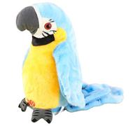Lot de 2 perroquets parlants en peluche vive, perroquet parlant interactif qui répète ce que vous avez dit, jouets électroniques pour oiseaux pour garçons et filles, fête d'anniversaire, jouets ble