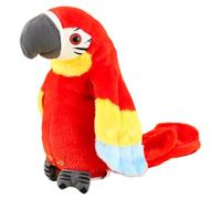 Lot de 2 perroquets parlants en peluche vive, perroquet parlant interactif qui répète ce que vous avez dit, jouets électroniques pour oiseaux pour garçons et filles, fête d'anniversaire, pas de