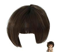 Lot de 2 perruques amusantes pour costume de chat mignon, coupe de cheveux à faire soi-même et perruque de chat réglable, couvre-chef amusant pour animaux de compagnie de petite et moyenne taille