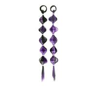 Lot de 2 perruques tressées en pâte frite à bulles for enfants, accessoire capillaire amusant et élégant for enfants(Black Purple)