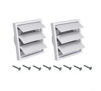 Lot de 2 persiennes murales en plastique PP 100 mm