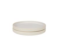 Lot de 2 Petit Assiettes en Céramique Otto, Couleur Naturelle