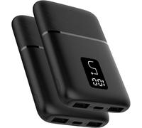 [Lot De 2] Petite Batterie Externe 5v 2a Pour Gilet Écharpe Veste Chauffante 5000mah Usb Power Bank Compact Mini Taille Chargeur Portable Pour Iphone Xr 12 Se Samsung Galaxy Oneplus Légère Led