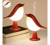 Lot de 2 Petite lampe de chevet, lampe de bureau, veilleuse, lampe de table, commande tactile, sans fil, 3 couleurs, luminosité réglable, lampe de nuit portable pour enfants et adultes, joli cadeau