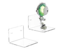 Lot de 2 petites étagères murales transparentes 10 cm, 4 mm d'épaisseur, en acrylique, pour figurines, plantes, caméras de sécurité, haut-parleurs, étanches à l'humidité
