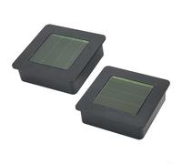 Lot de 2 petites lampes solaires carrées à LED avec couvercle étanche, boîte à piles, lanterne d'extérieur à suspendre pour décoration de jardin