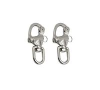 Lot de 2 petites manilles à dégagement rapide en acier inoxydable pour voilier, spinnaker drise, 87 mm