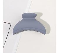 Lot de 2 petites pinces à cheveux pour femme - Antidérapantes - Couleur unie - Pinces à cheveux françaises - Accessoires de cheveux pour femmes - 4,5 cm - Bleu gris demi-lune