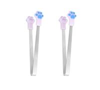 Lot de 2 petites pinces en acier silicone en forme de pattes de chat pour enfants, idéales pour les collations, les glaçons, les bonbons, les biscuits, les fruits, les pattes de chat