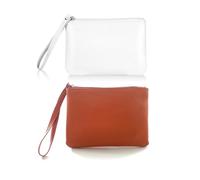 Lot de 2 petites trousses de maquillage, mini pochettes à fermeture éclair, 11,4 x 16,5 cm, approuvées par le stade, petit porte-monnaie pour femme, petit porte-monnaie, jolie trousse de maquillage,