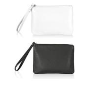 Lot de 2 petites trousses de maquillage pour organiseur de sac à main, mini pochette à monnaie à fermeture éclair pour femme, pochette de 11,4 x 16,5 cm, approuvée par le stade, petite trousse à