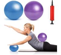 Lot De 2 Petits Ballons De Gymnastique,25 Cm,Pour Pilates,Exercice,Gymnastique,Souples,Antidérapants,Avec Dispositif De Gonflage,Pour Yoga,Pilates,Équilibre,Physiothérapie
