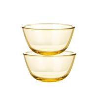 Lot de 2 petits bols à soupe en verre borosilicate pour mélanger, fruits, dessert, collation de 12,7 cm, bol à céréales en verre transparent, passe au micro-ondes et au four (5inch, 2pcs)