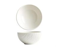 Lot de 2 petits bols de service en céramique de 4.5inch, bol à soupe en porcelaine pour cuisine, salade, sauce, céréales, collations, riz, fruits, crème glacée, dessert (white 2pcs, 6inch)