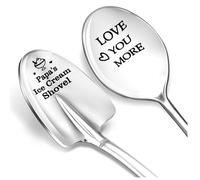 Lot de 2 petits cadeaux pour papa, anniversaire, Noël, pelle à crème glacée, cuillère à café, cadeau unique de fête des pères de la part de sa fille et de son fils, cadeaux cool pour papa qui vous