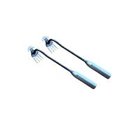 Lot de 2 petits désherbeurs en acier inoxydable pour jardin, cour, bonsaï, 29 cm, argenté