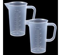 Lot de 2 petits gobelets doseurs de 100 ml, en plastique, transparents, avec balance, mini gobelets doseurs pour lessive, cuisine, pâtisserie, laboratoire, cuisine