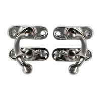 Lot de 2 petits loquets à moraillon en laiton antique | Fermoir à crochet pour boîte à bijoux en bois, facile à installer - à bras oscillant pour valise, boîte à bijoux, boîte à outils