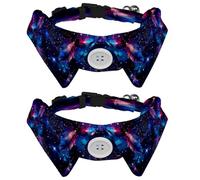 Lot de 2 petits nœuds papillon pour collier de chemise, attrape-rêves galaxie, chiots, chats, pour fête, mariage, vacances, accessoires pour animaux de compagnie
