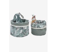 Lot de 2 petits paniers de rangement réversibles HANOÏ beige TU