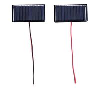 Lot de 2 petits panneaux solaires, mini cellules solaires polycristallines avec fils, 0,3 W 5 V 60 mA, 68 x 36 mm, plaque solaire, jouets électriques, matériaux pour lampe