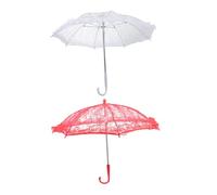 Lot De 2 Petits Parapluies en Dentelle pour Filles Parasol Décoratif pour Mariage pour Goûter