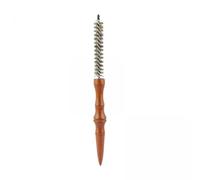 Lot de 2 petits peignes ronds en bois pour cheveux courts - Peigne à boucler léger avec queue pointue pour coiffer et donner du volume