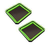 Lot de 2 petits plateaux pliables en silicone pour une organisation facile des vis, écrous et rondelles