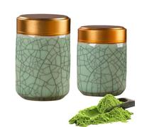 Lot de 2 petits récipients à thé matcha en céramique