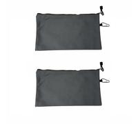 Lot de 2 petits sacs à outils en toile avec fermeture éclair - Résistants - Couleur unie - Solution de rangement polyvalente pour outils, papeterie, crayons, gadgets et cosmétiques, gris, Mode