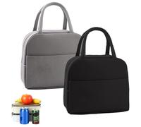 Lot de 2 petits sacs isothermes de 7 l - Petit sac isotherme pour les déplacements, mini sac isotherme avec isolation - Avec doublure en film d'aluminium - Pliable - Pour pique-nique, école