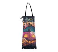 Lot de 2 petits sacs poubelle de voiture pour voiture, camion, poubelle de voiture, Halloween, citrouille, art effrayant