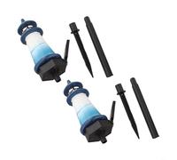 Lot de 2 phares solaires décoratifs d'extérieur pour allée, terrasse, pelouse, cour, lanternes solaires en résine avec marche/arrêt automatique, résistant aux intempéries pour éclairage nocturne