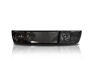 Lot de 2 phares transparents pour feux antibrouillard avant - Noir fumé - Gauche et droite