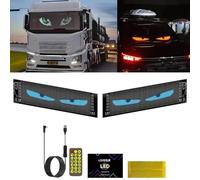 Lot de 2 phares USB pour voiture, œil de diable, mauvais yeux, écran LED flexible, mini projecteur contrôlé par téléphone portable pour n'importe quelle voiture, magasin, fête, bar