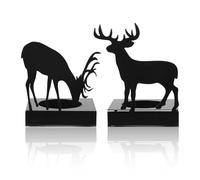 Lot de 2 photophores de Noël en métal - Décoration de table - Couronne de l'Avent - Noir - Support pour couronne de l'Avent - Décoration de table - Décoration de Noël scandinave