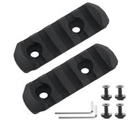 Lot de 2 Picatinny Rail, 5 Fentes, Rail Base Mount Picatinny pour Viseurs Lampes de Poche Montures de Harnais Poignées